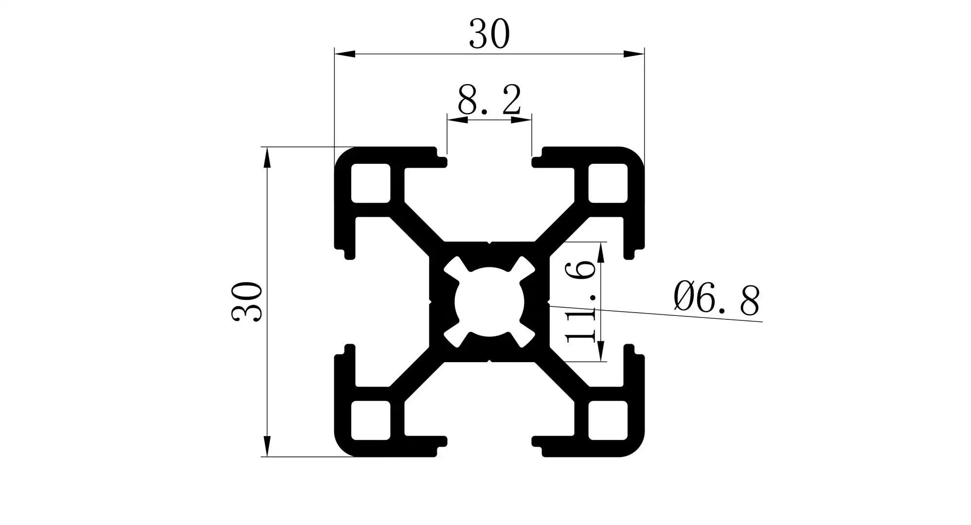 3030 aluminum extrusion profile