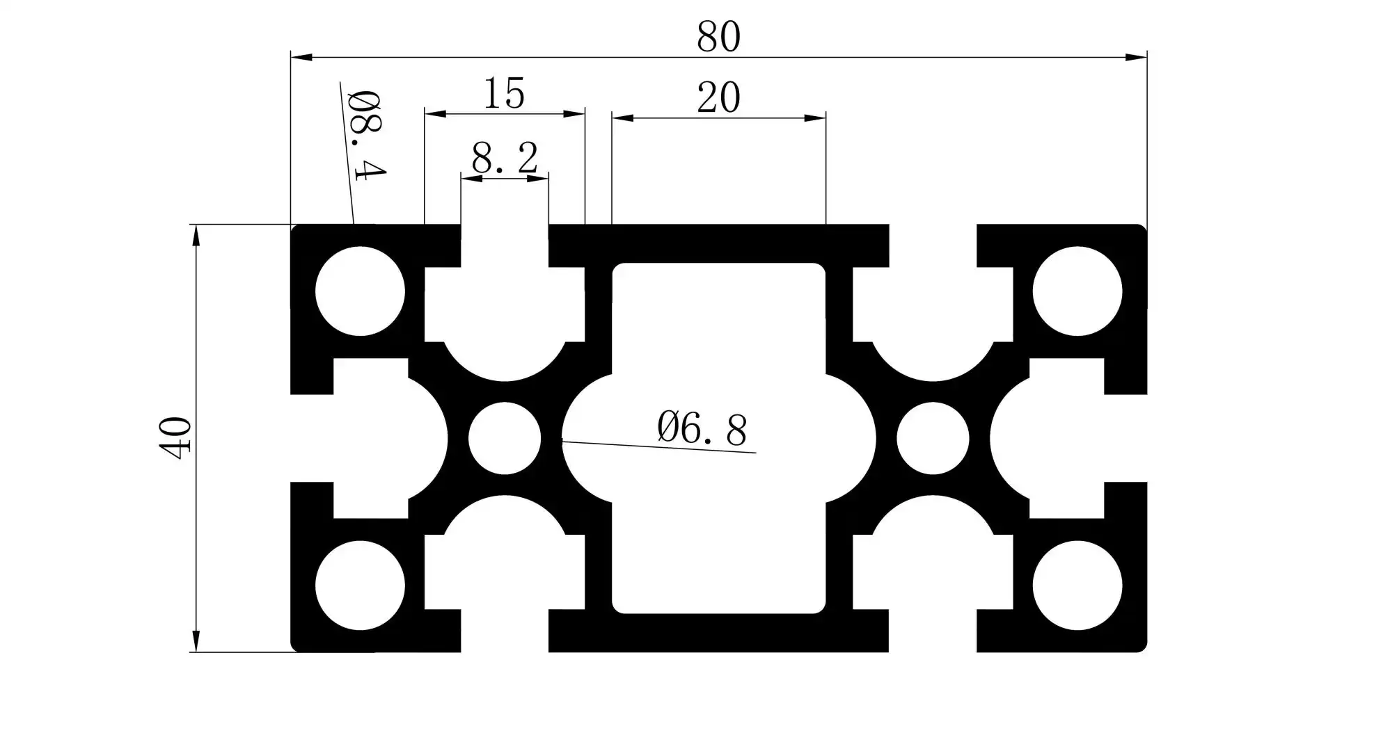 4080 aluminum extrusion 8040 aluminum extrusion