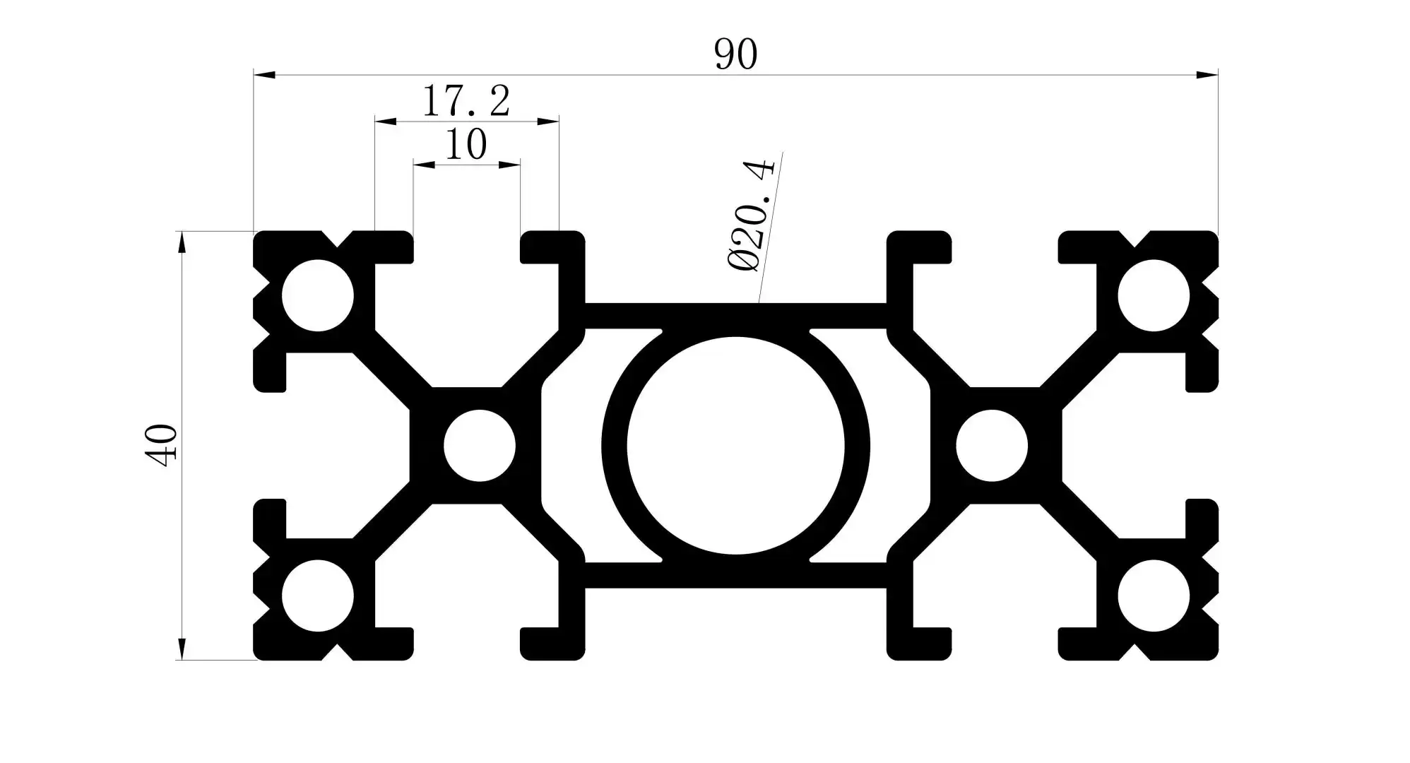 4090 aluminum extrusion 9040 aluminum extrusion