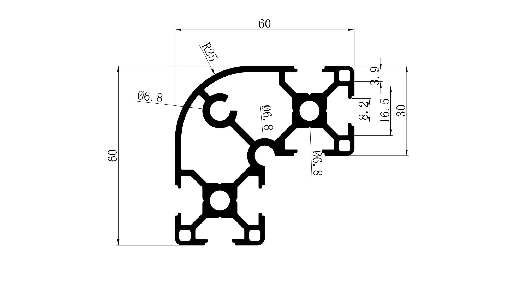 6060 aluminum extrusion profile